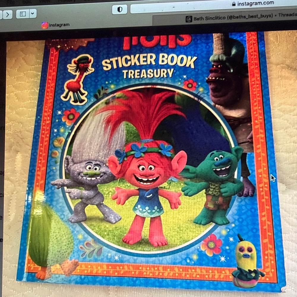 Disney Trolls Sticker Book Treasury - Blue and Red